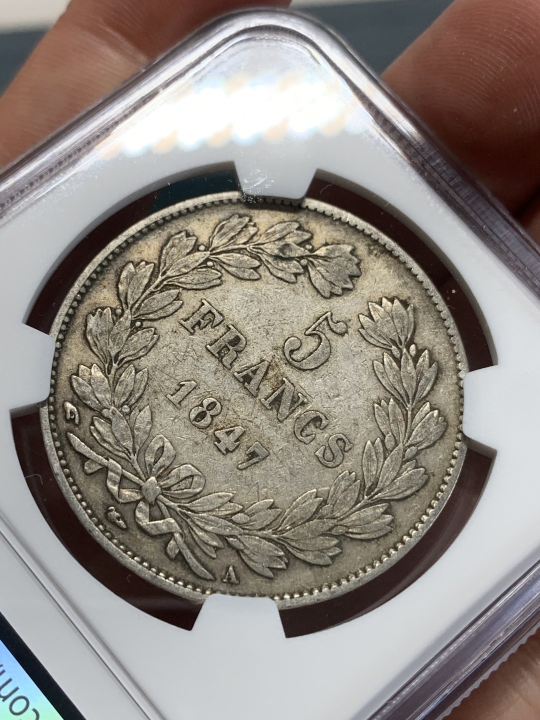 《竞宝斋》第159场-周日，周一 2场 (全场包邮) NGC-XF45 法国1847年 菲利普一世 5法郎大银币