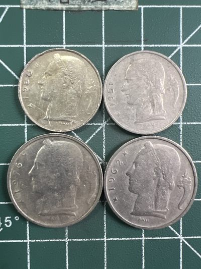 泡泡堂第295期  世界硬币 （无押金，捡漏，全场20包邮，偏远地区除外，接收代拍业务） - 比利时4枚