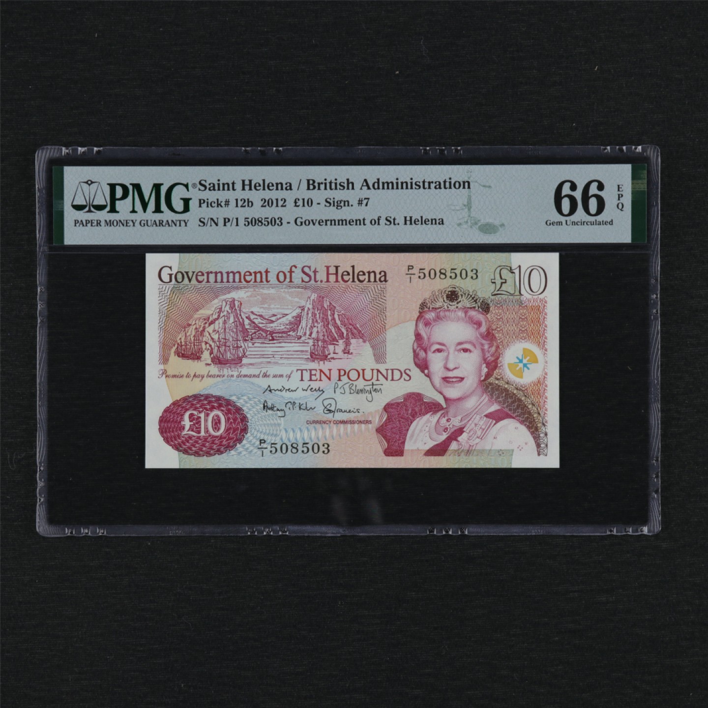 【亘邦集藏】第157期拍卖 2012年 圣赫勒拿10镑 PMG 66EPQ 508503