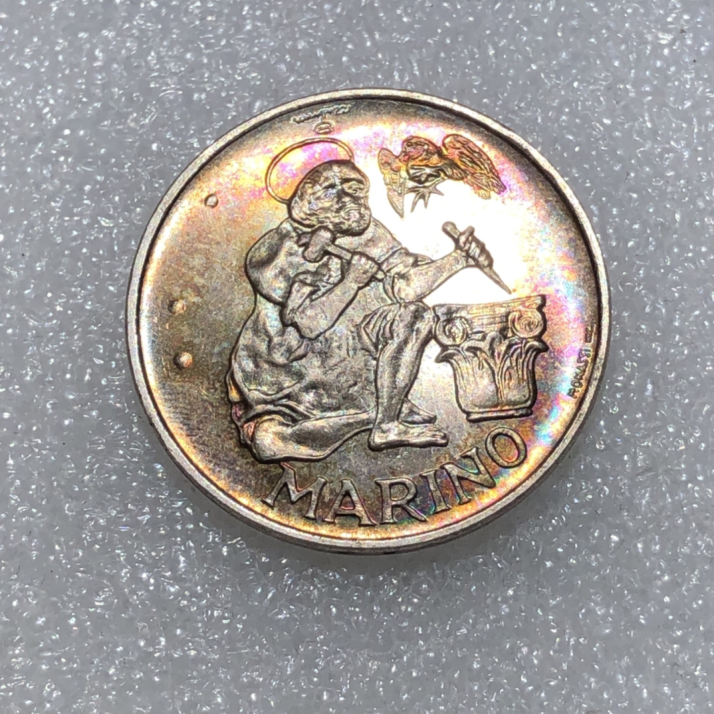 环球钱币第02场 五彩83.5%银圣马力诺500里拉银币