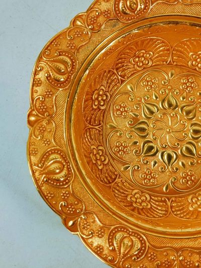 铜鎏金果盘 铜鎏金果盘