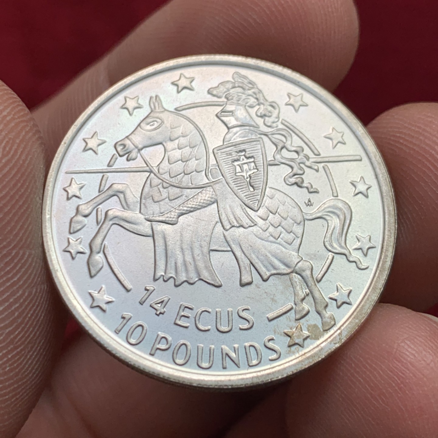 《竞宝斋》第159场-周日，周一 2场 (全场包邮) 直布罗陀1992年14埃古10镑马剑纪念银币