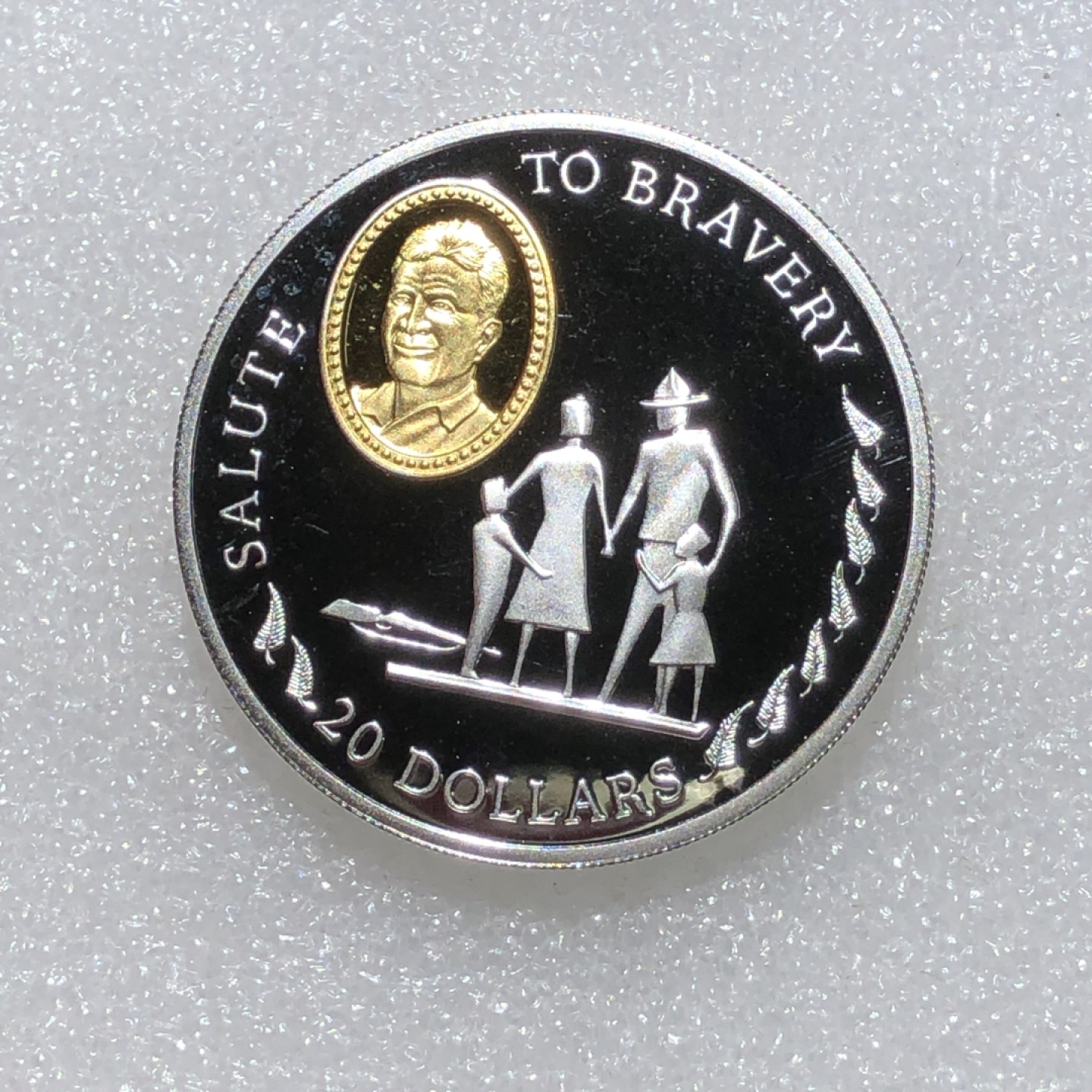 环球钱币第02场 99.9%银镀金查尔斯·乌普海姆20元银币