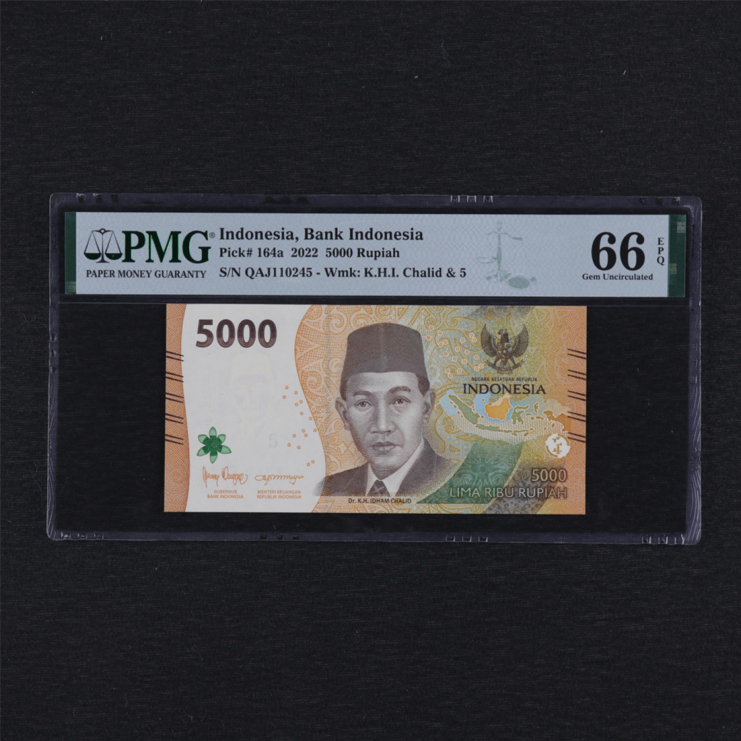 【亘邦集藏】第157期拍卖 2022年 印度尼西亚5000卢比 PMG 66EPQ 110245
