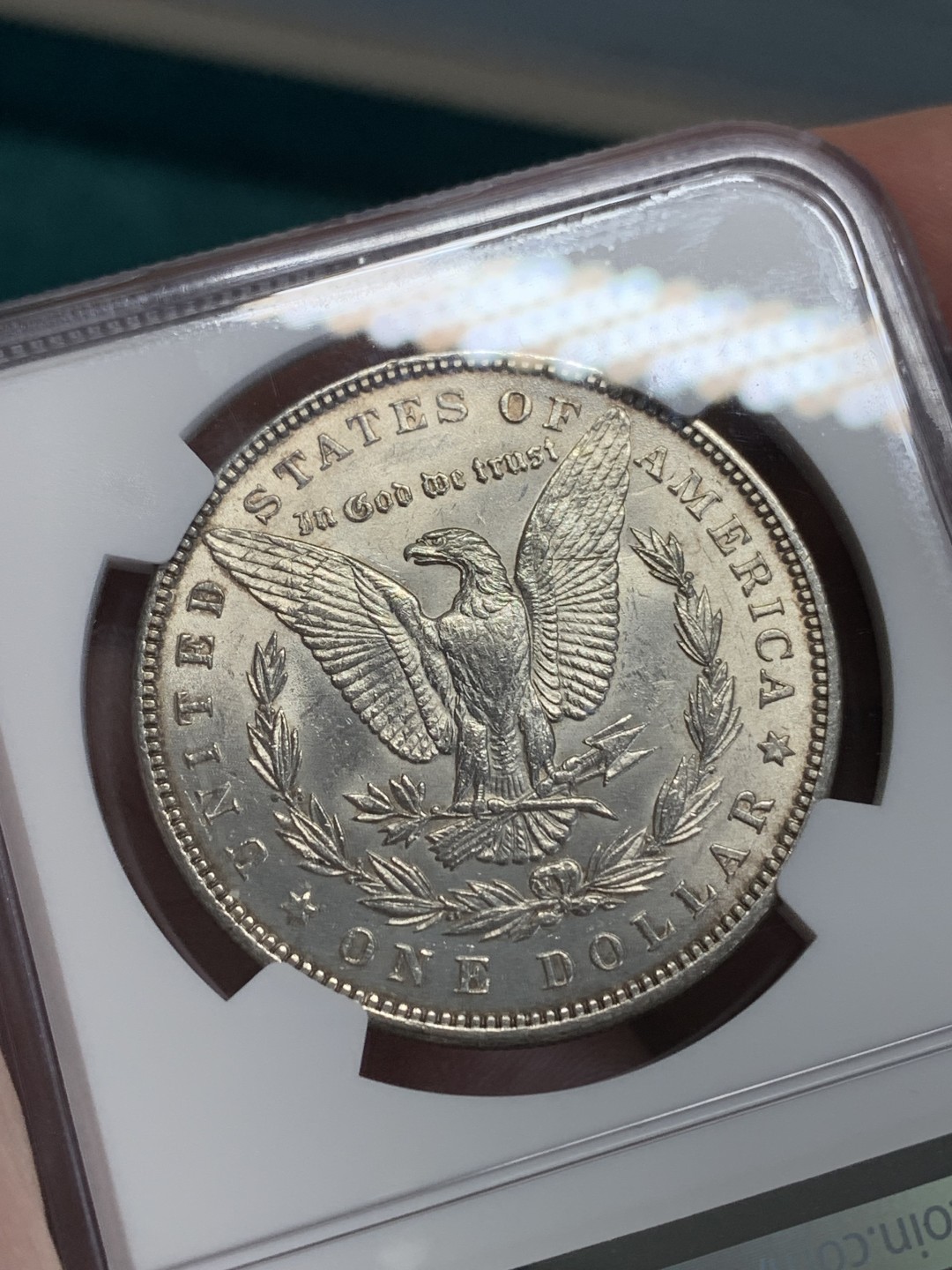 《竞宝斋》第159场-周日，周一 2场 (全场包邮) NGC-MS61 美国1887年 摩根一元大银币 原光好品