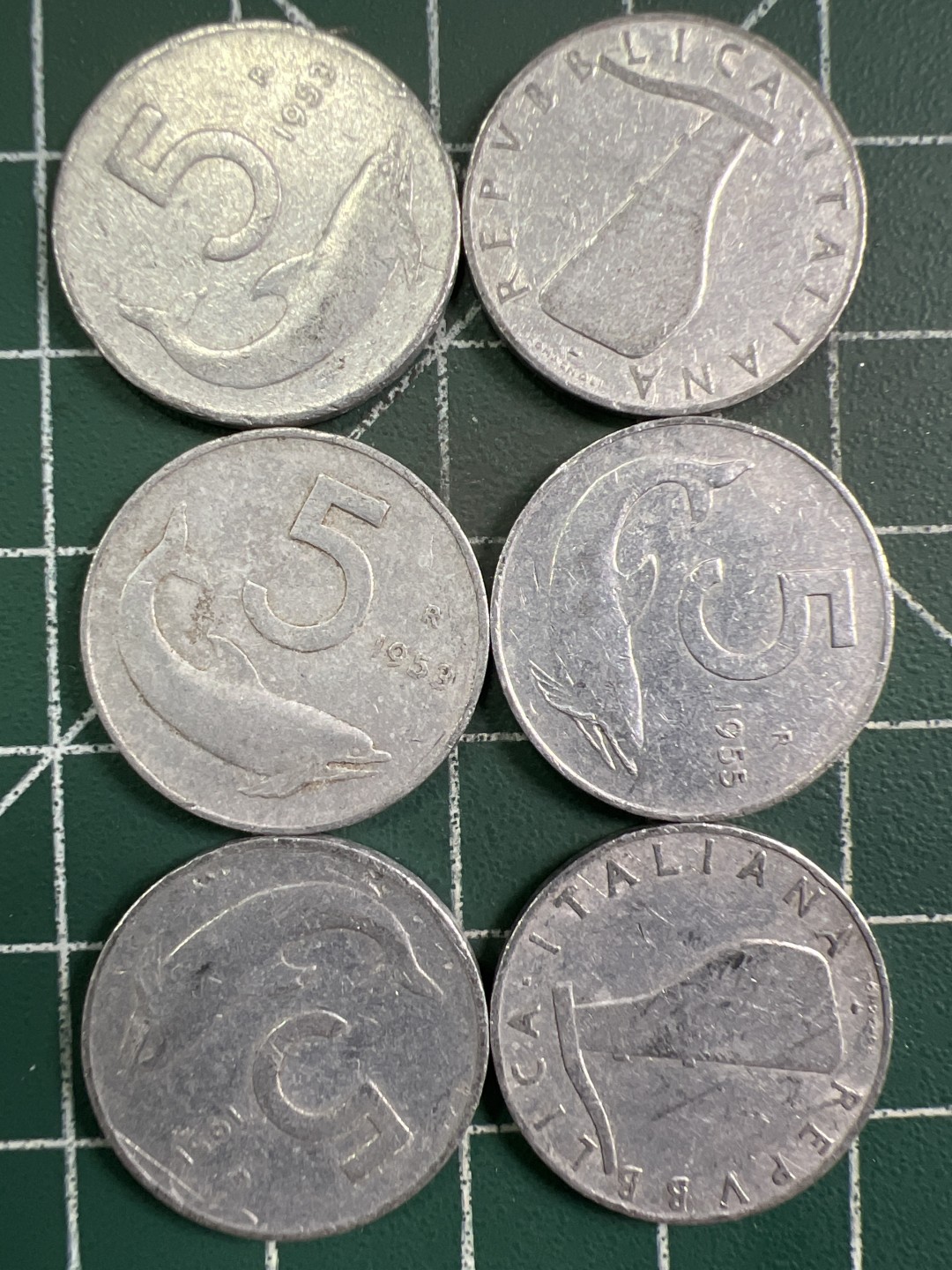 泡泡堂第295期  世界硬币 （无押金，捡漏，全场20包邮，偏远地区除外，接收代拍业务） 意大利5分六枚