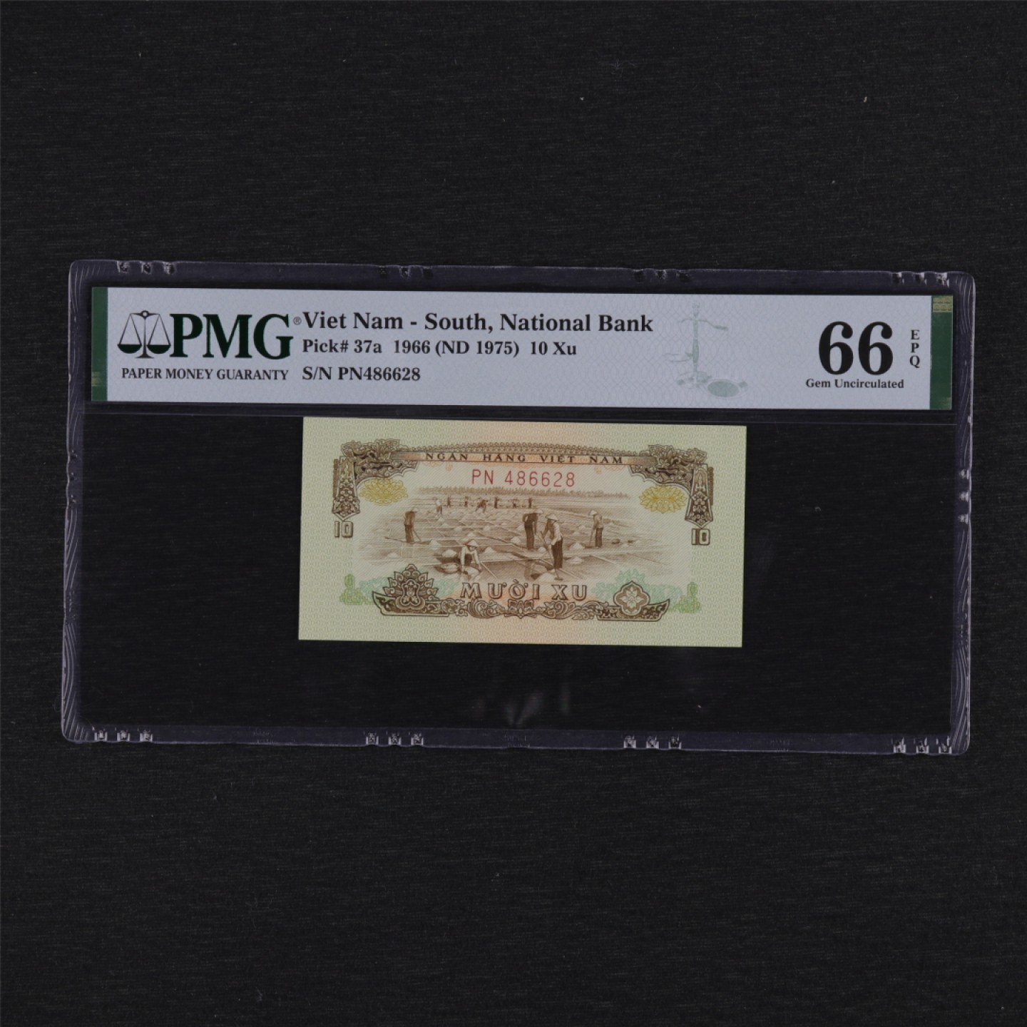 【亘邦集藏】第157期拍卖 1966年 南越10xu PMG 66EPQ 486628