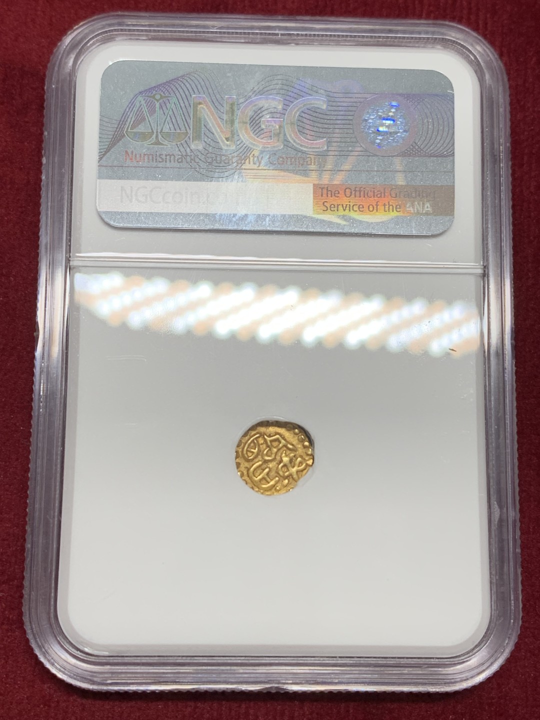 《竞宝斋》第159场-周日，周一 2场 (全场包邮) NGC-AU58 印度尼西亚AH1016年 伊斯坎达·慕达 1kupang金币 好品稀少