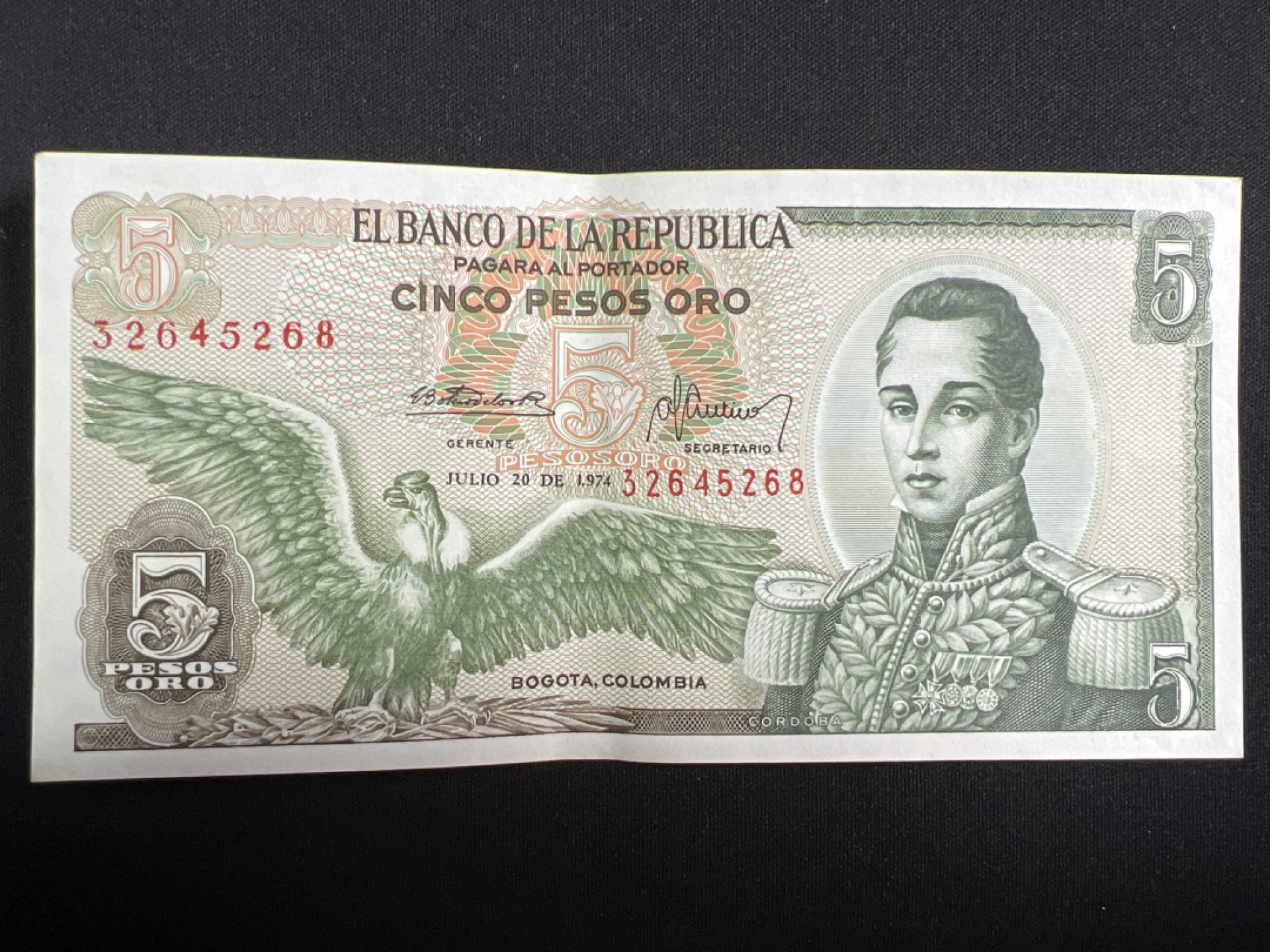 泡泡堂微拍第137幕纸币捡漏可累计专场👿👿，累计满二十元包邮，接受代拍业务 哥伦比亚5比索