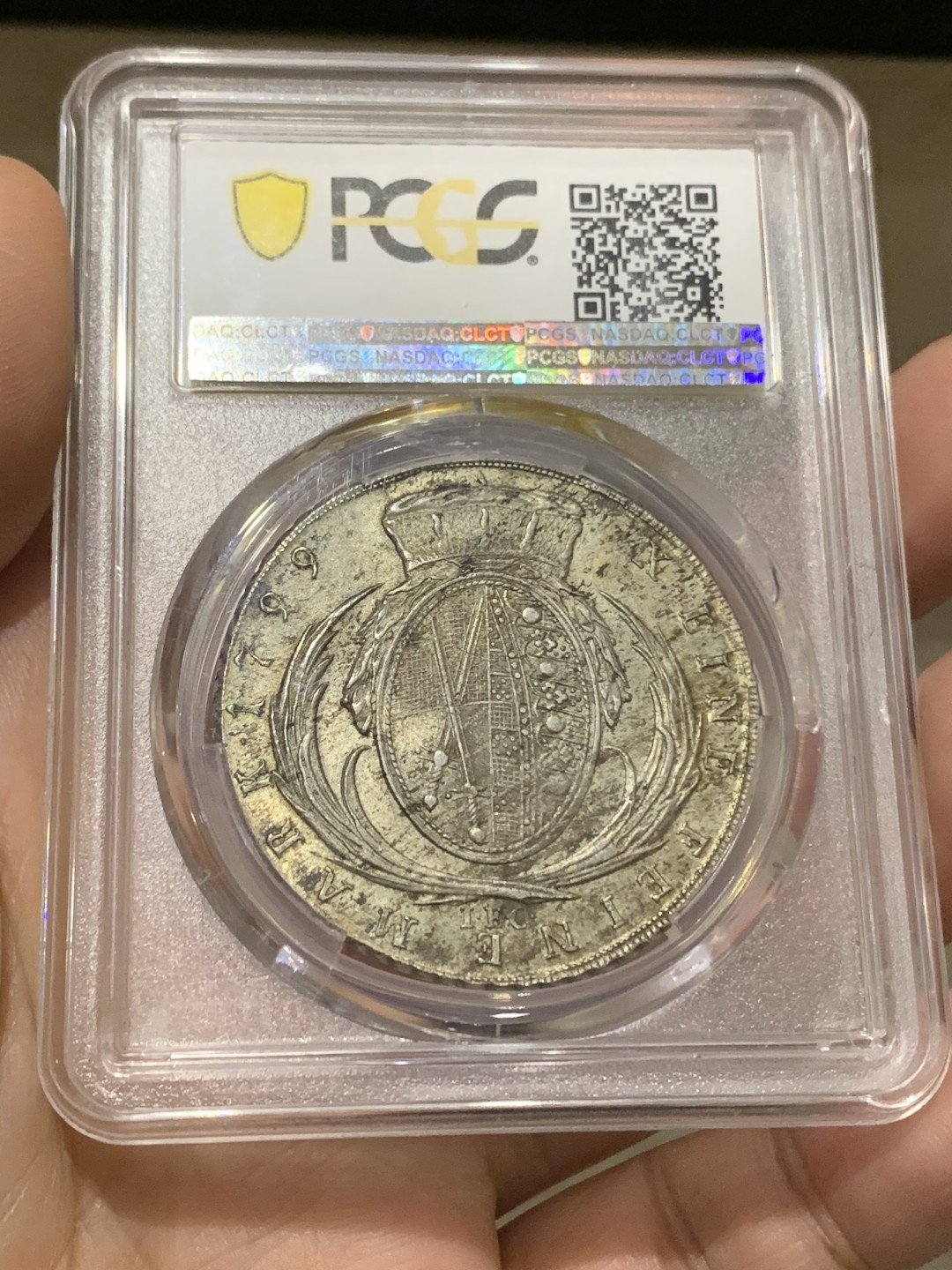 《竞宝斋》第159场-周日，周一 2场 (全场包邮) PCGS MS63 德国 1799 萨克森 泰勒 大银币，两百多年的ms银币，难得高分