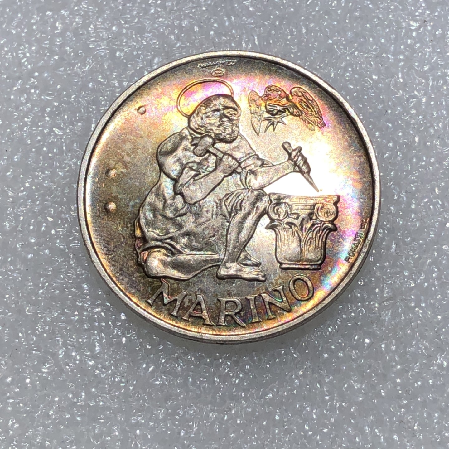 环球钱币第02场 五彩83.5%银圣马力诺500里拉银币