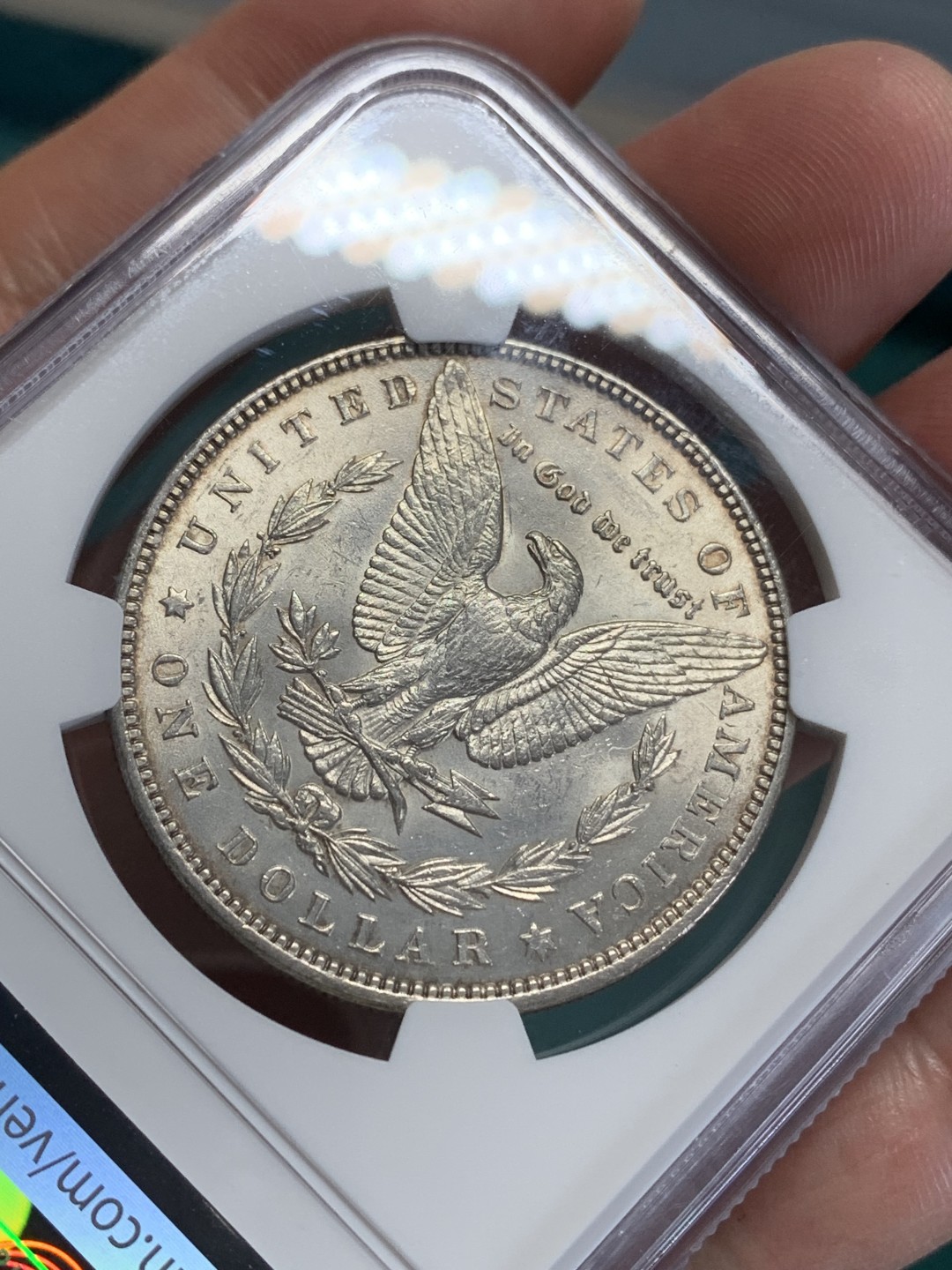 《竞宝斋》第159场-周日，周一 2场 (全场包邮) NGC-MS61 美国1887年 摩根一元大银币 原光好品