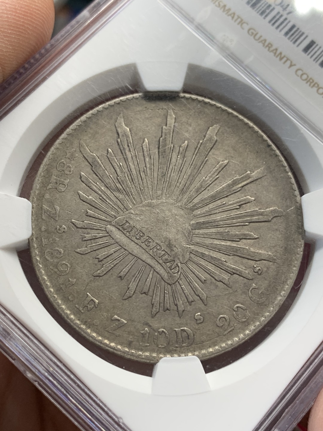 《竞宝斋》第159场-周日，周一 2场 (全场包邮) NGC-XF45 墨西哥 1891年 花边鹰洋 状态不错