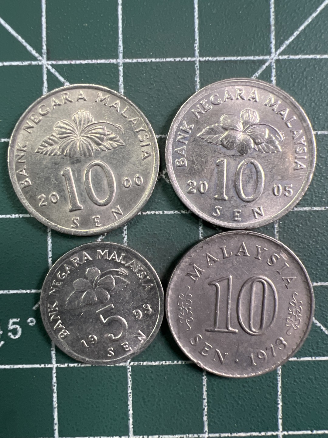 泡泡堂第295期  世界硬币 （无押金，捡漏，全场20包邮，偏远地区除外，接收代拍业务） 马来西亚4枚