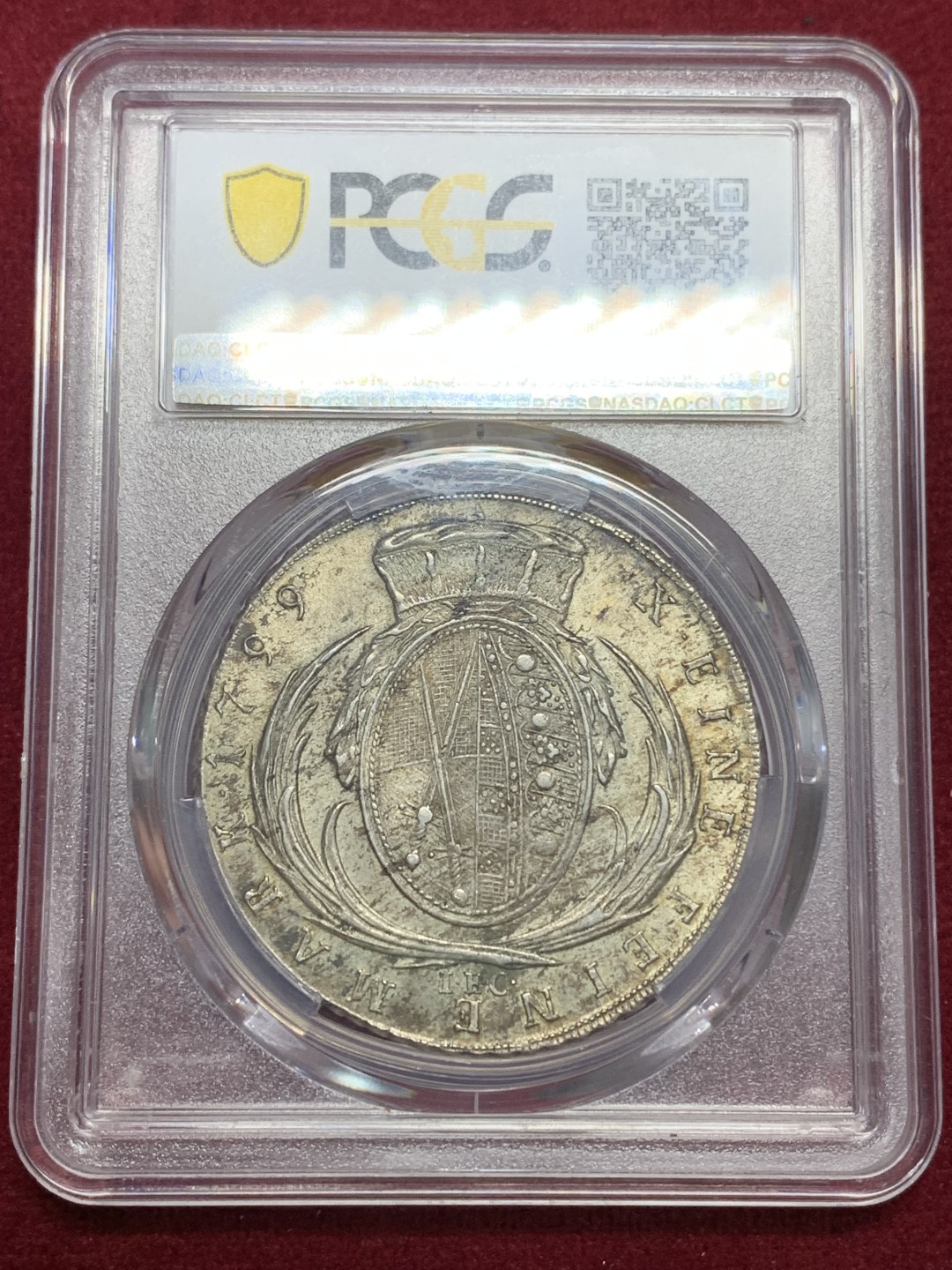 《竞宝斋》第159场-周日，周一 2场 (全场包邮) PCGS MS63 德国 1799 萨克森 泰勒 大银币，两百多年的ms银币，难得高分