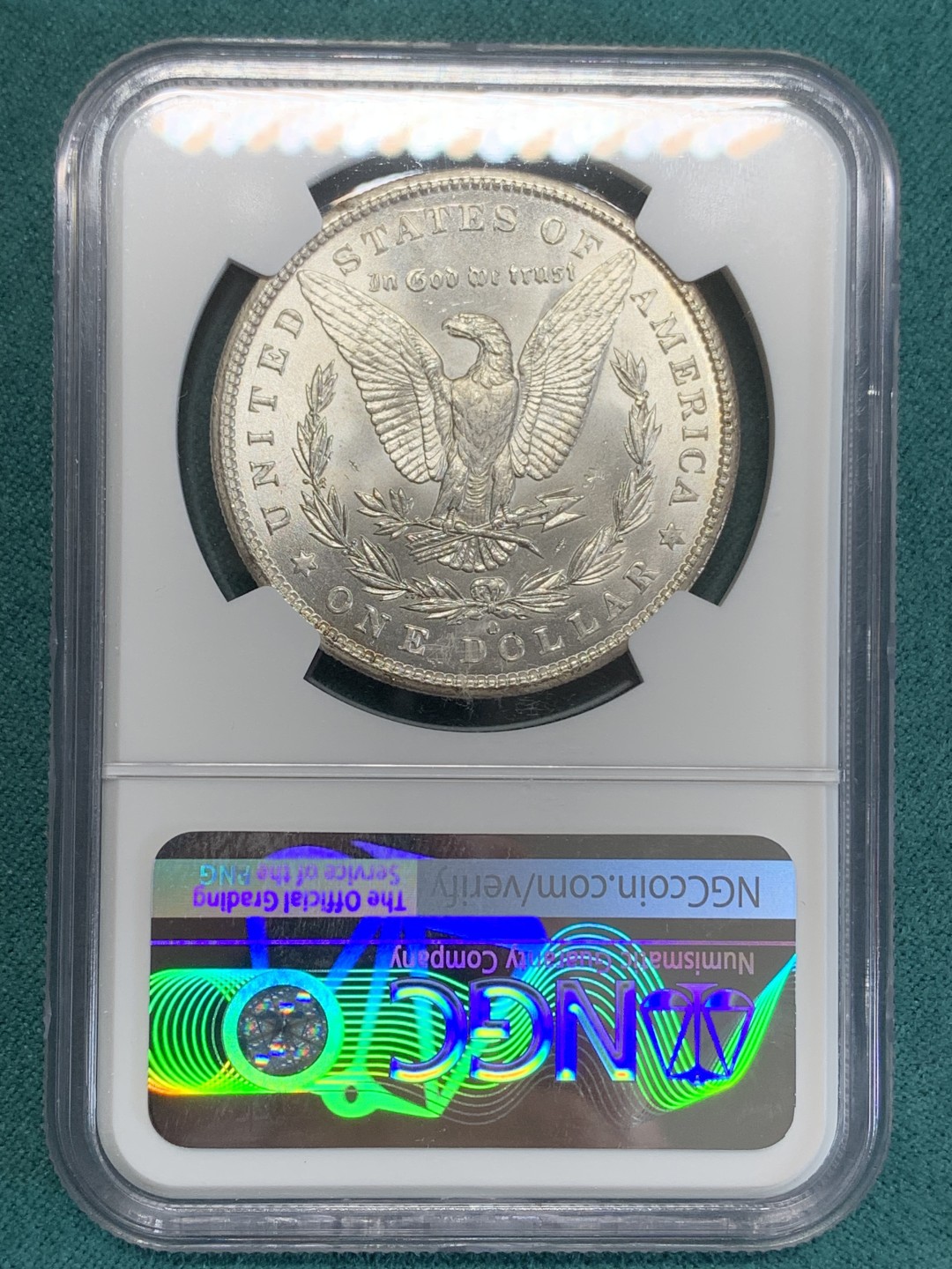 《竞宝斋》第159场-周日，周一 2场 (全场包邮) NGC-MS63 美国1900-O年 摩根一元 大银币 顶级品相