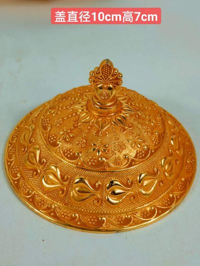 铜鎏金果盘 铜鎏金果盘