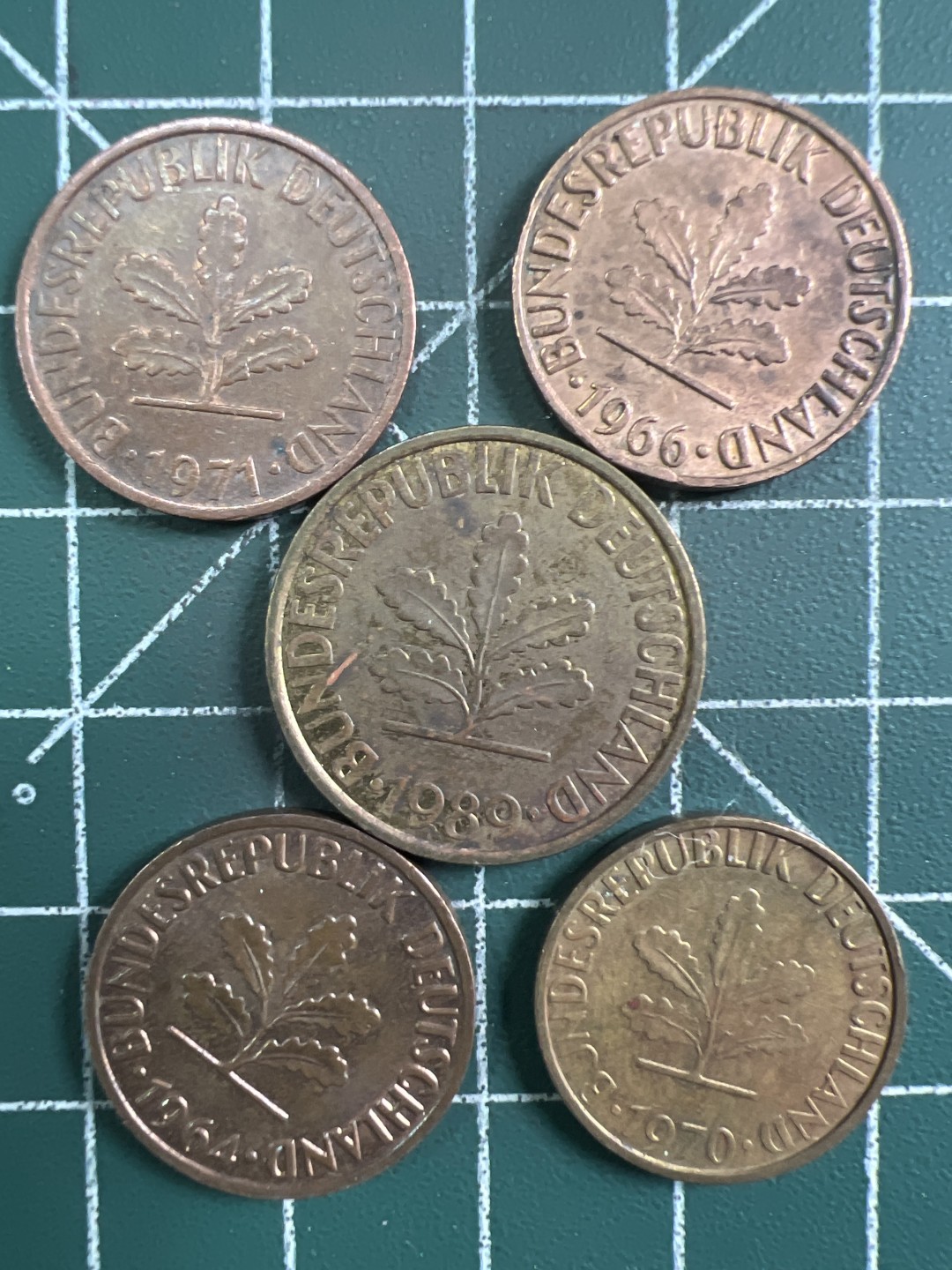 泡泡堂第294期  世界硬币 （无押金，捡漏，全场20包邮，偏远地区除外，接收代拍业务） 德国五枚