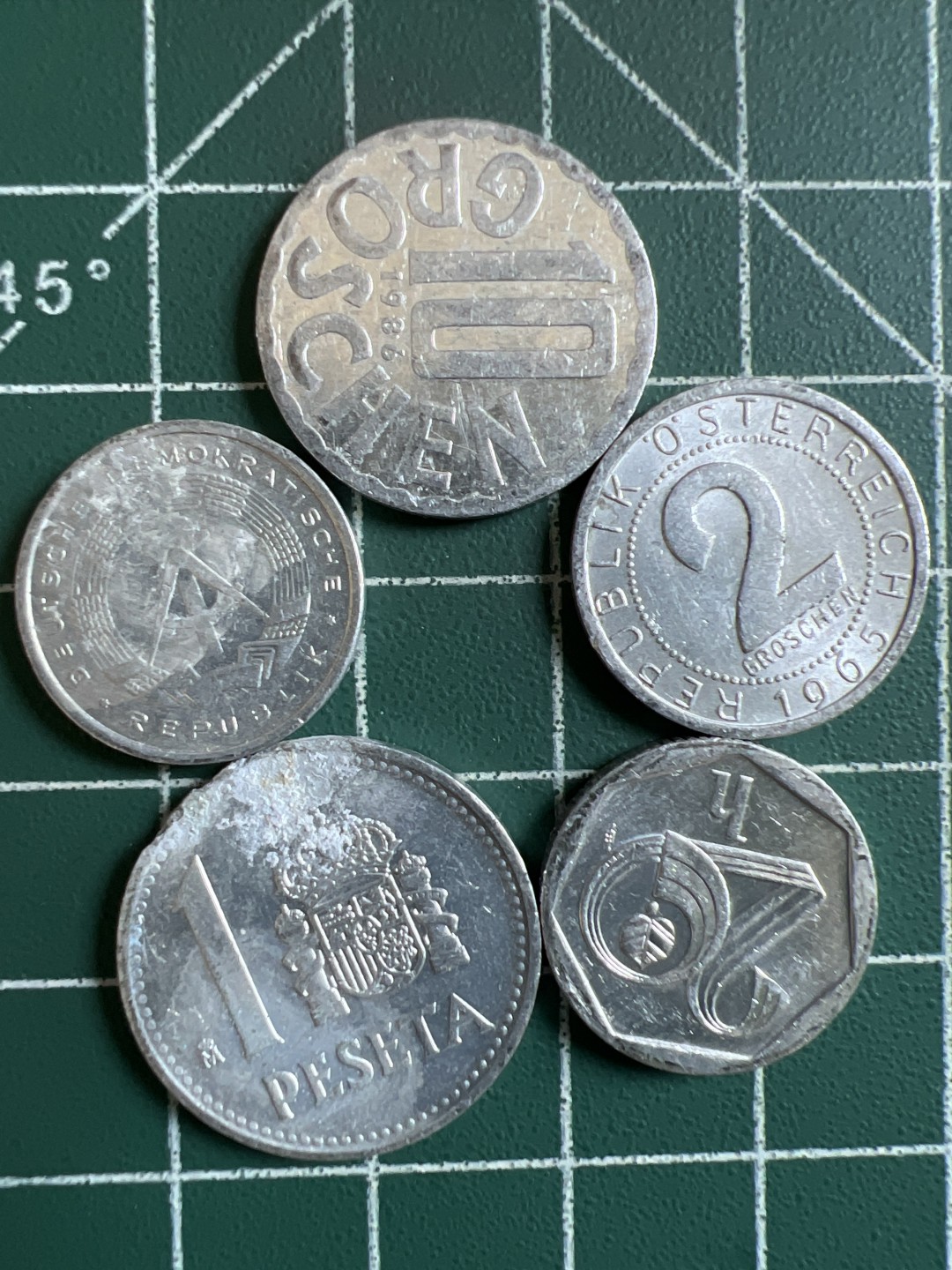 泡泡堂第296期  世界硬币 （无押金，捡漏，全场20包邮，偏远地区除外，接收代拍业务） 铝币5枚