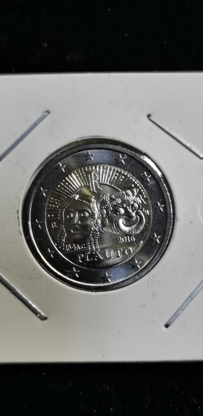 2欧普质币，2欧普质纪念币 - 普劳图斯逝世200周年（意大利）