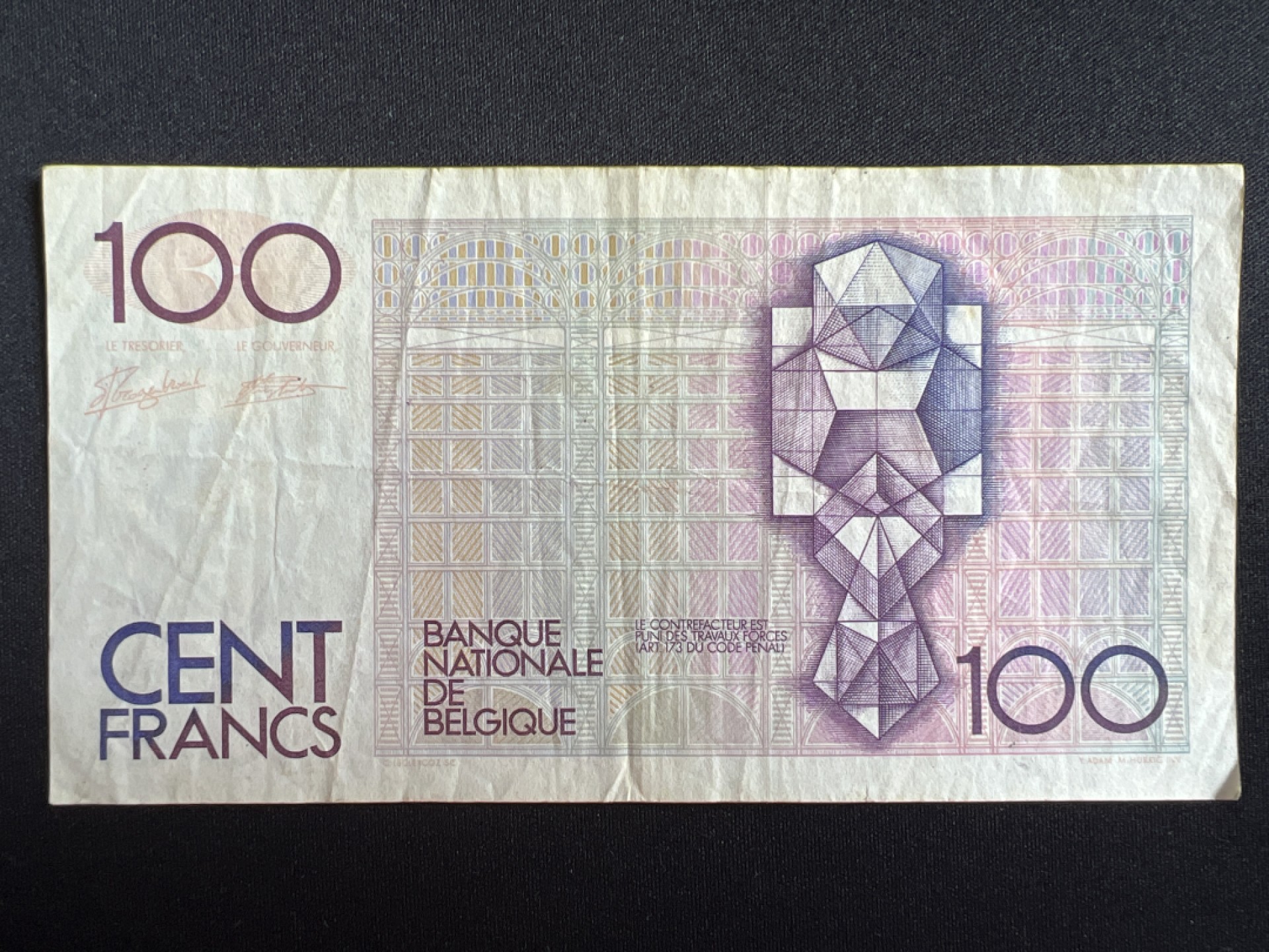 泡泡堂微拍第138幕纸币捡漏可累计专场👿👿，累计满二十元包邮，接受代拍业务 比利时100法郎