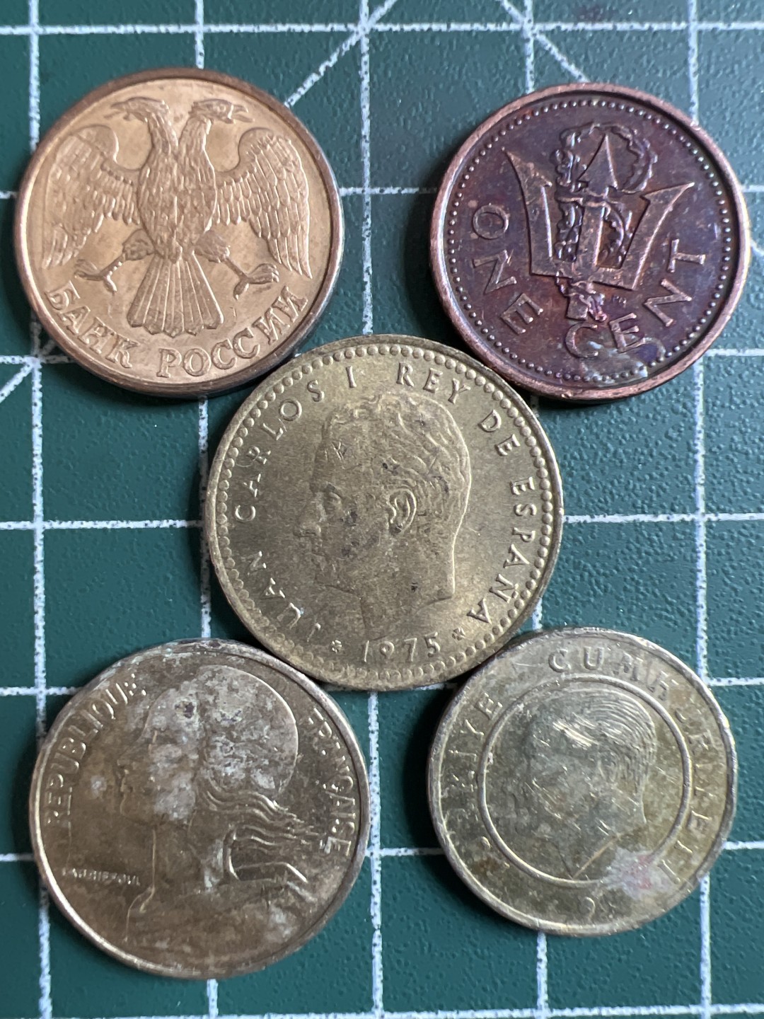 泡泡堂第325期  世界硬币 （无押金，捡漏，全场20包邮，偏远地区除外，接收代拍业务） 铜币五枚