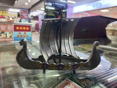 爱淘收藏第24期，老物件杂件 - 全金属欧洲维京海盗船摆件