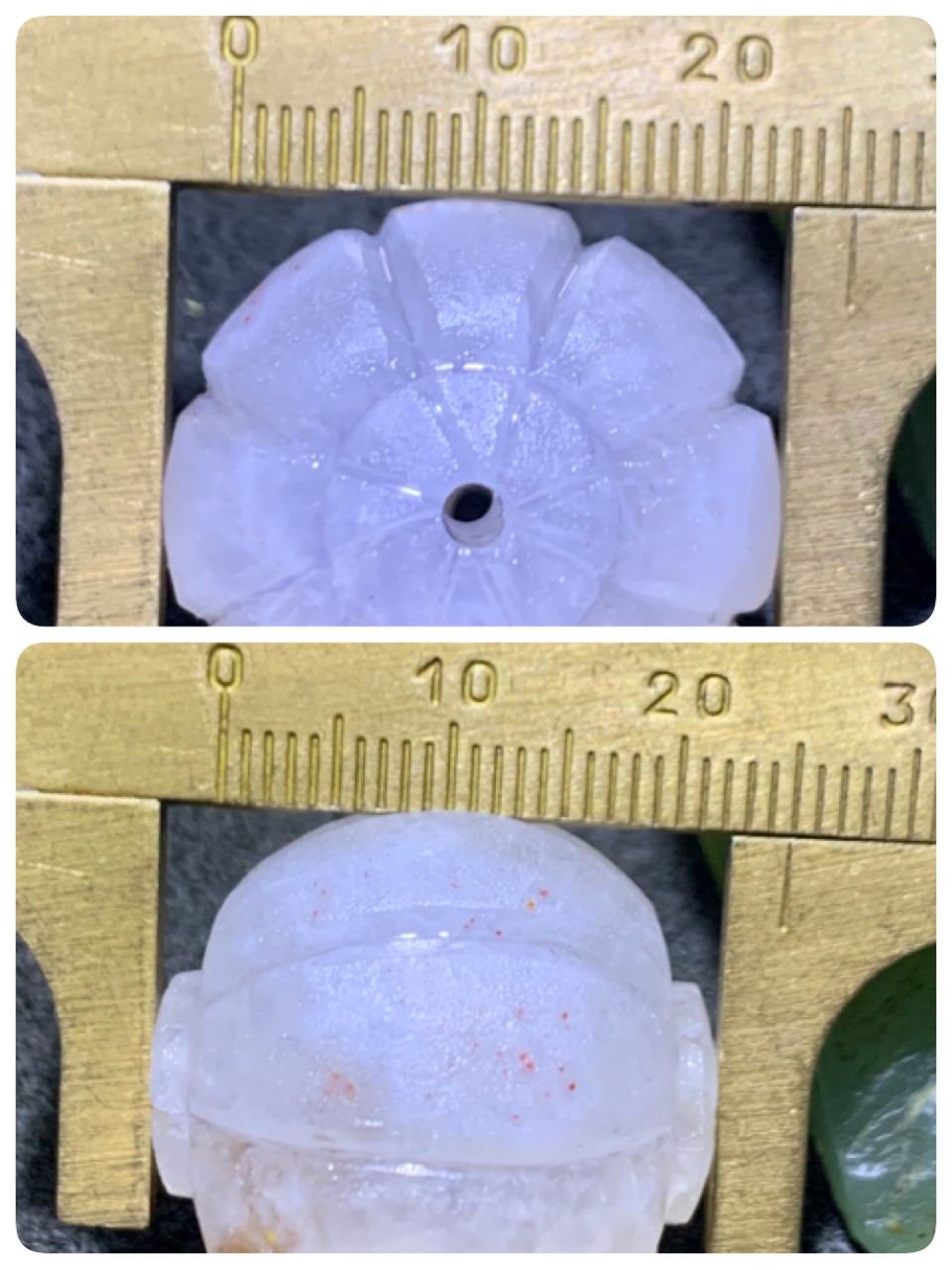 精美亚光满冰飘战国红玛瑙手工雕刻南瓜灯笼珠一颗！