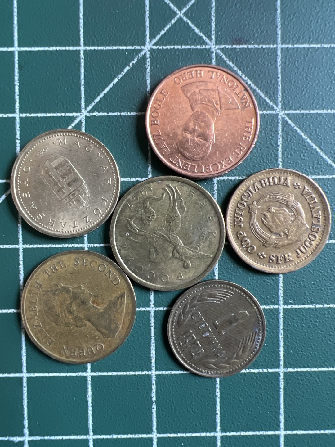 泡泡堂第296期  世界硬币 （无押金，捡漏，全场20包邮，偏远地区除外，接收代拍业务） 铜币六枚