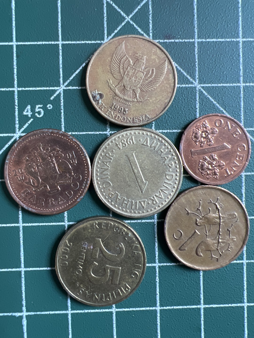 泡泡堂第296期  世界硬币 （无押金，捡漏，全场20包邮，偏远地区除外，接收代拍业务） 铜币六枚