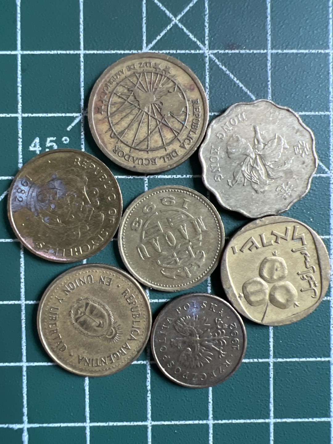 泡泡堂第296期  世界硬币 （无押金，捡漏，全场20包邮，偏远地区除外，接收代拍业务） 铜币7枚