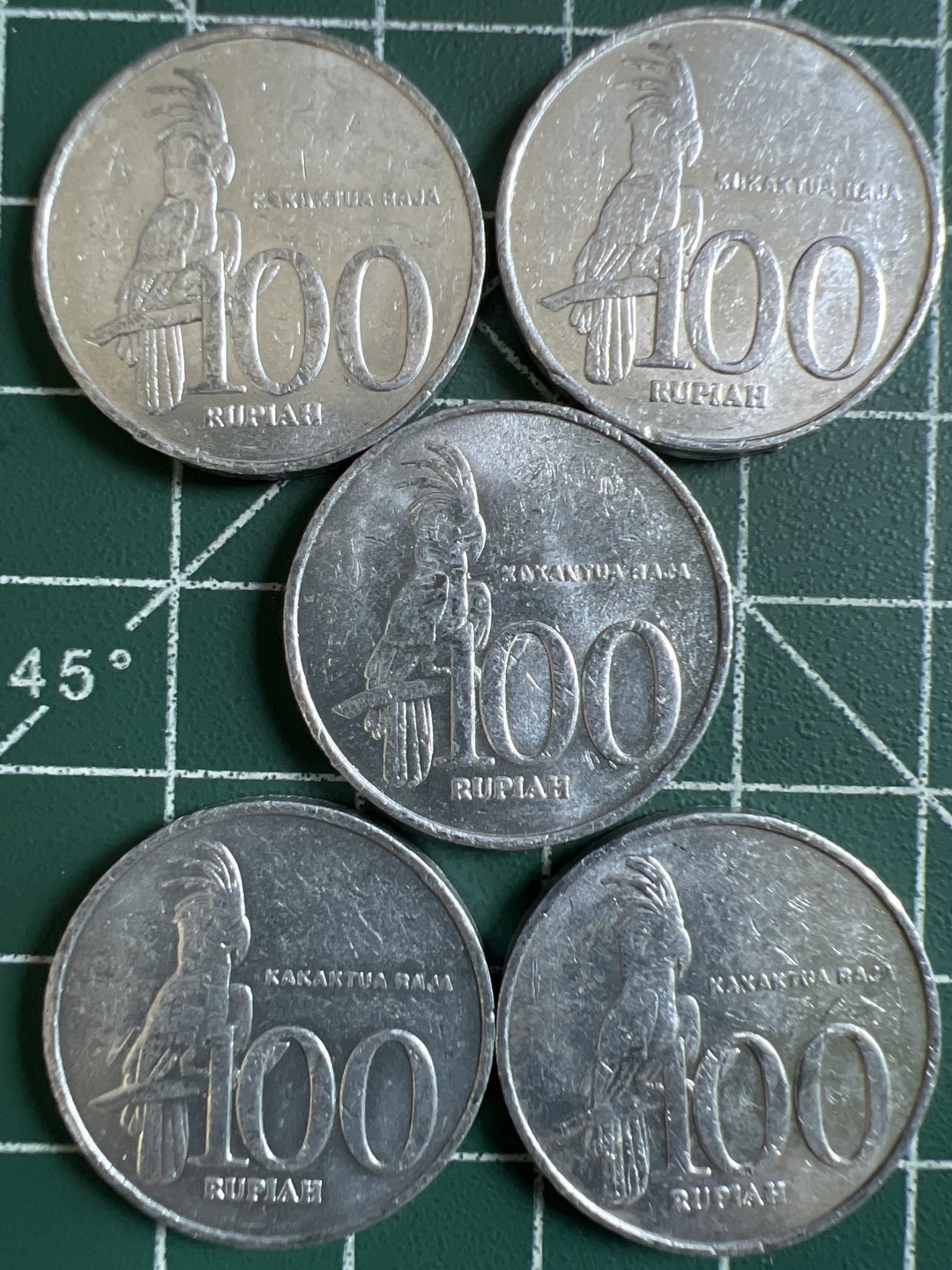 泡泡堂第296期  世界硬币 （无押金，捡漏，全场20包邮，偏远地区除外，接收代拍业务） 印尼100卢比五枚