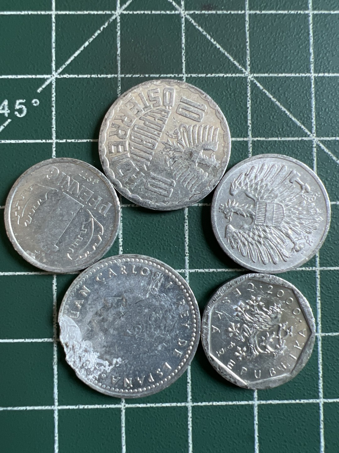 泡泡堂第296期  世界硬币 （无押金，捡漏，全场20包邮，偏远地区除外，接收代拍业务） 铝币5枚