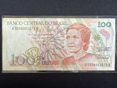 泡泡堂微拍第139幕纸币捡漏可累计专场👿👿，累计满二十元包邮，接受代拍业务 - 巴西100克鲁塞罗