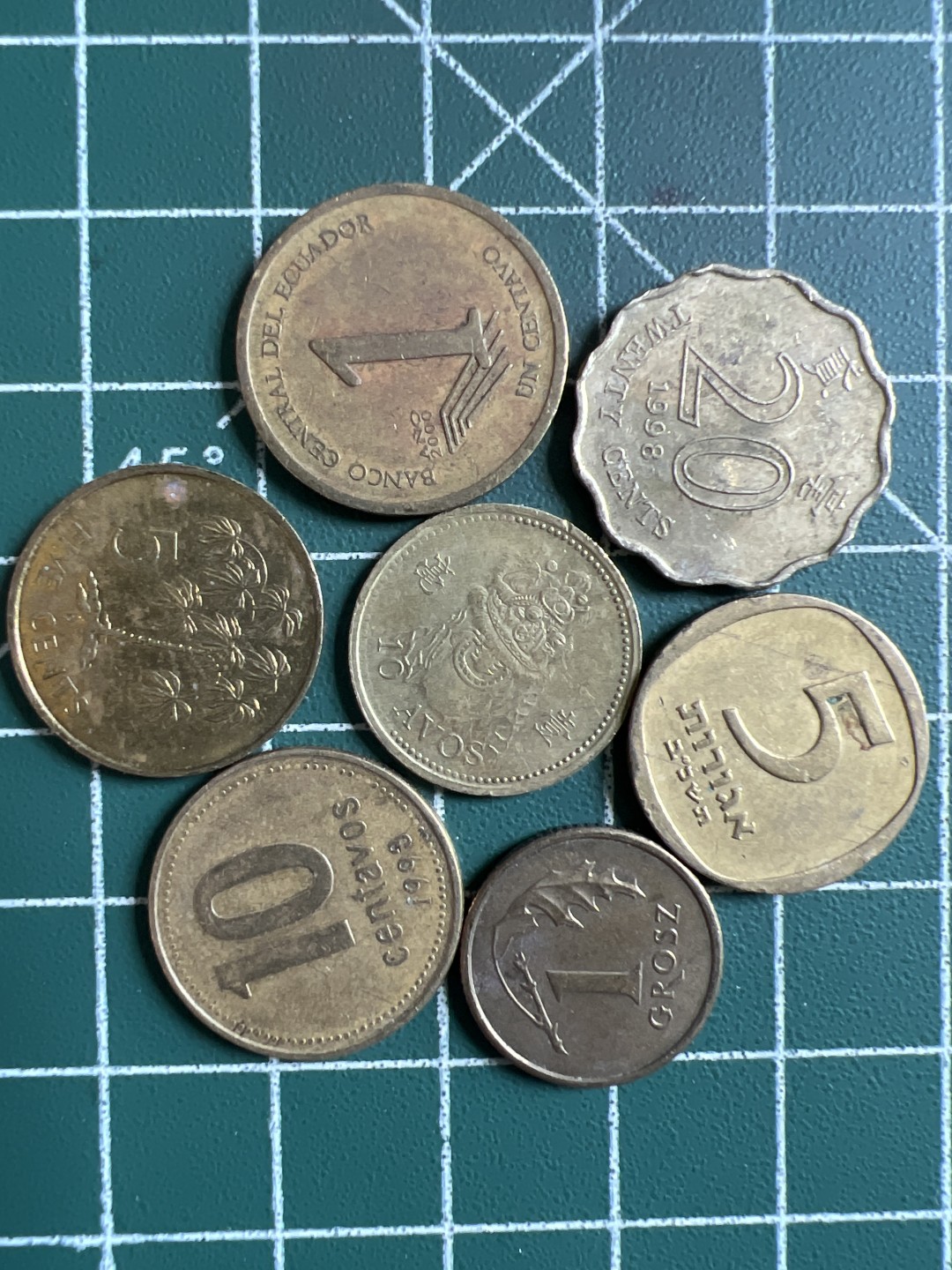 泡泡堂第296期  世界硬币 （无押金，捡漏，全场20包邮，偏远地区除外，接收代拍业务） 铜币7枚