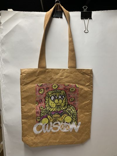 零元拍：展会热卖款，歪歪 OWSON系列杜邦纸手提袋  复古牛皮色防水洗杜邦环保潮流手袋《金钱豹豹》，尺寸约35/38.5CM。 - 零元拍：展会热卖款，歪歪 OWSON系列杜邦纸手提袋  复古牛皮色防水洗杜邦环保潮流手袋《金钱豹豹》，尺寸约35/38.5CM。