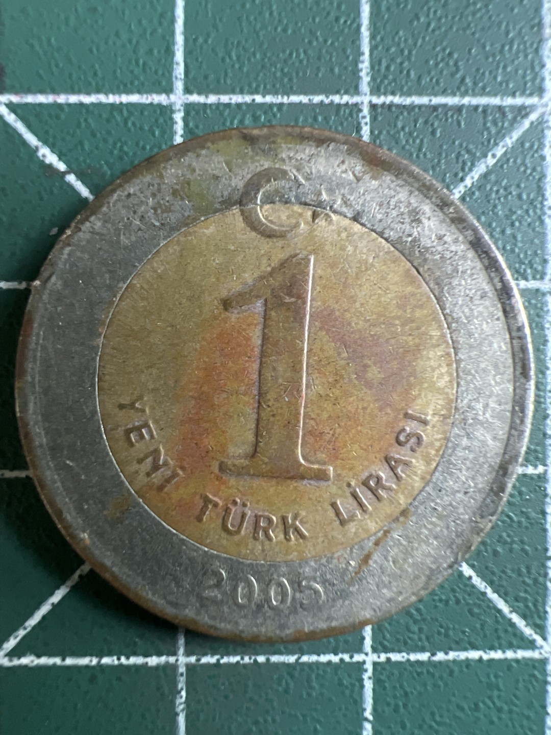 泡泡堂第296期  世界硬币 （无押金，捡漏，全场20包邮，偏远地区除外，接收代拍业务） 土耳其1里拉双色币