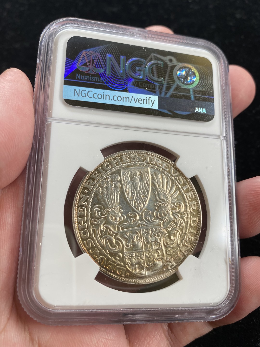 万国钱币拍卖第007期（慕尼黑第二夜） NGC-MS65 德国1927兴登堡八十大寿纪念币章，顶级品相。