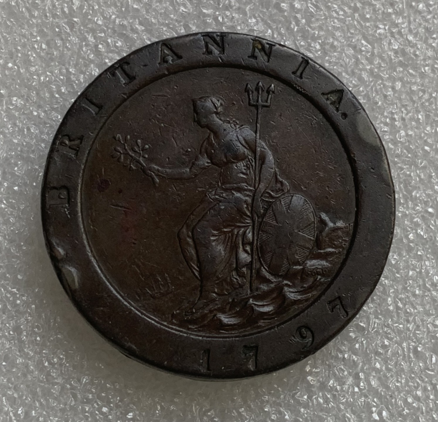 瓶子🏺第89期拍卖会 英国1797年乔治三世车轮2便士 大车轮便士57克厚重压手