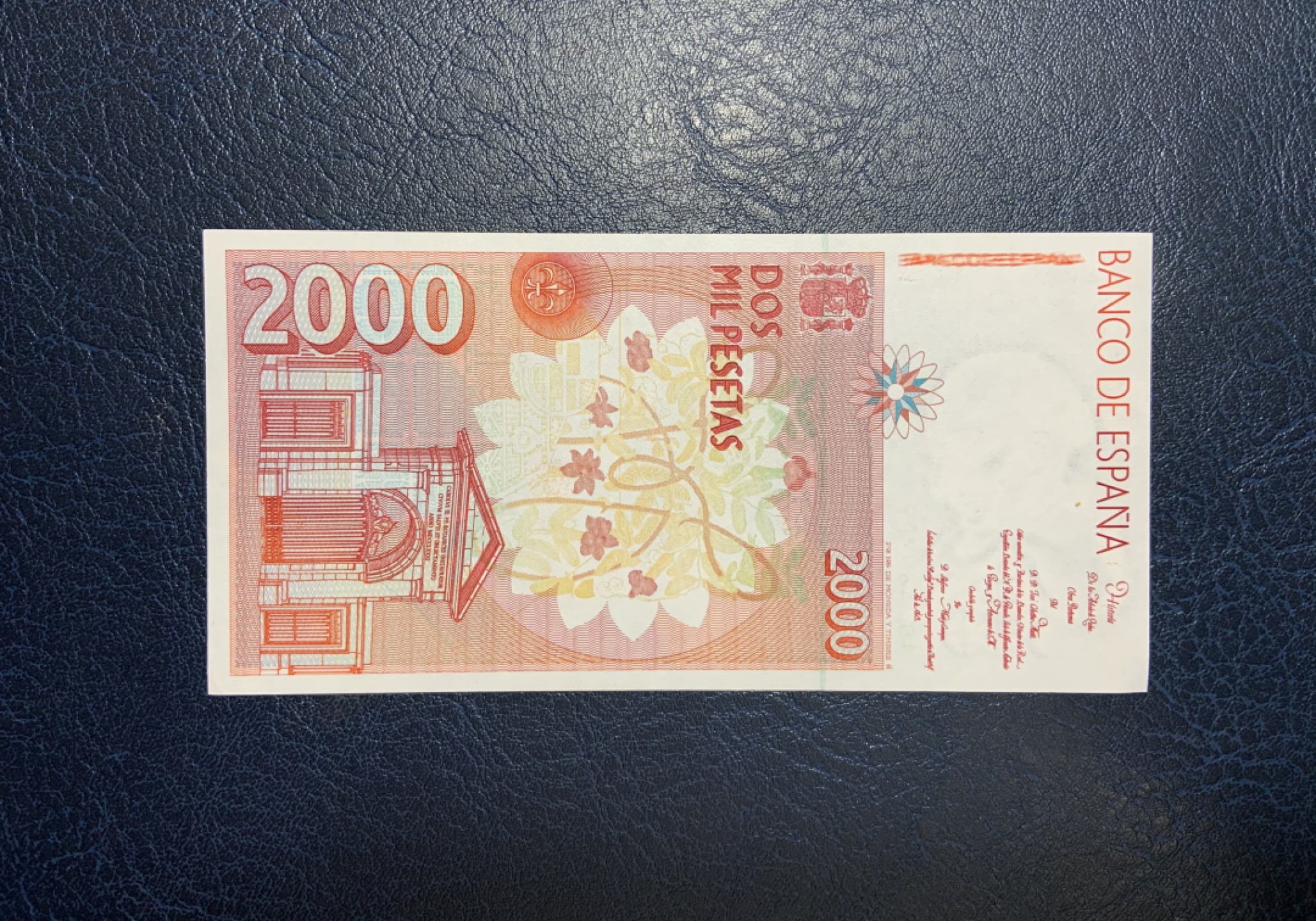收藏联盟Quantum Auction 第254期拍卖  西班牙1992年2000比塞塔 品相UNC 角微瑕