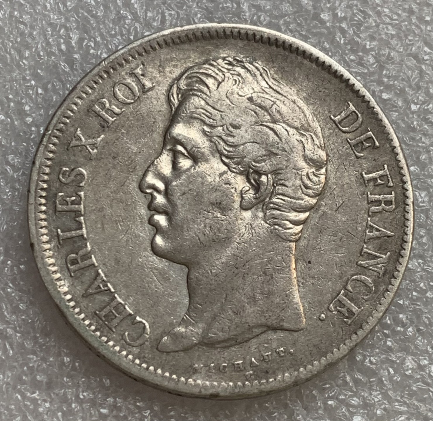 瓶子🏺第89期拍卖会 法国1827年查理十世5法郎银币 原味好品 少见L厂