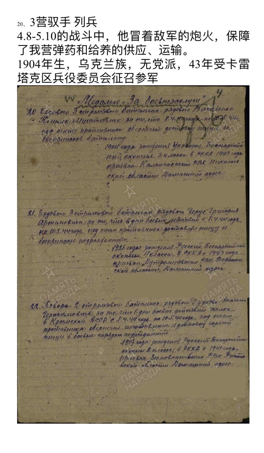 大猫徽章拍卖第222期  苏联战功一对 档案齐全