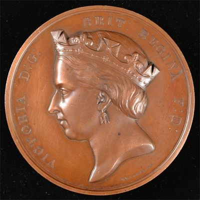 掌中浮雕-藏着的欧洲第003场 - 1869年英国伦敦金融城双桥开通纪念铜章，直径为77mm，金融城系列大章。