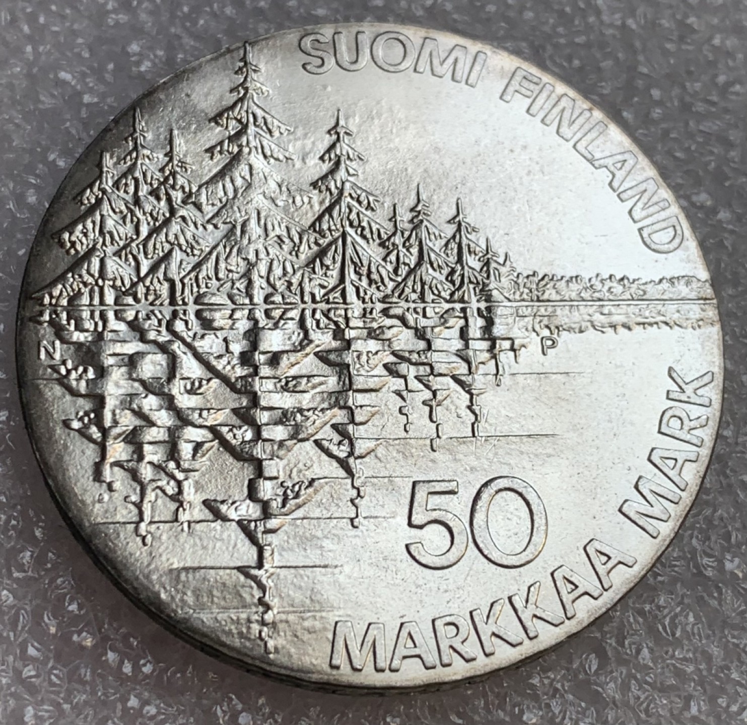 瓶子🏺第89期拍卖会 芬兰50马克银币 1985年 民族史诗《卡列瓦拉》150周年纪念银币