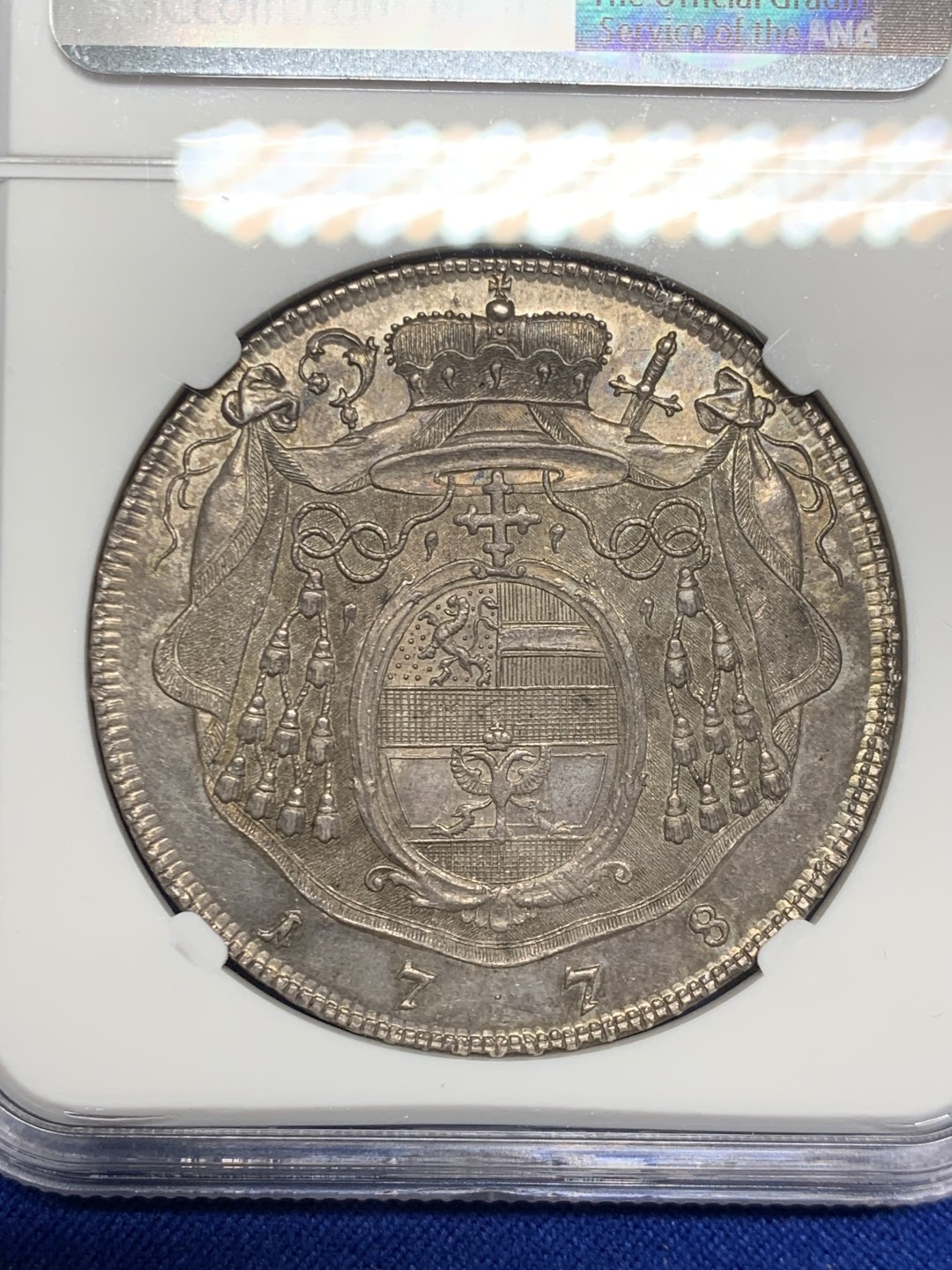 欢迎参加《竞宝斋》五一特拍-第161场-周日，周一 2场 NGC-MS62 冠军分 奥地利萨尔茨堡 1778年1泰勒 大银币