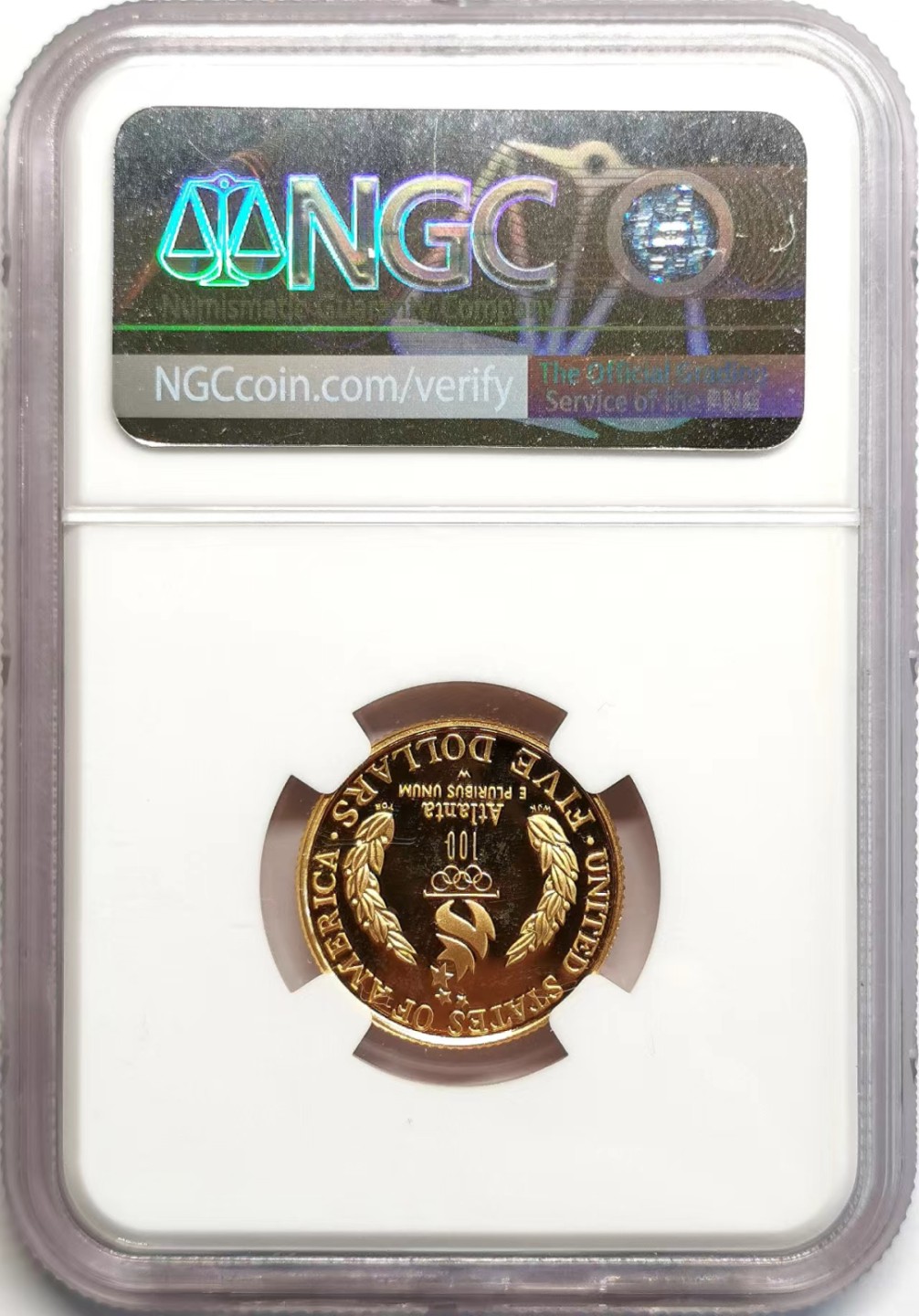 凡希社世界钱币微拍第二百三十七期 1996美国奥运5元纪念金币NGC-PF68UC 8.36克 900金