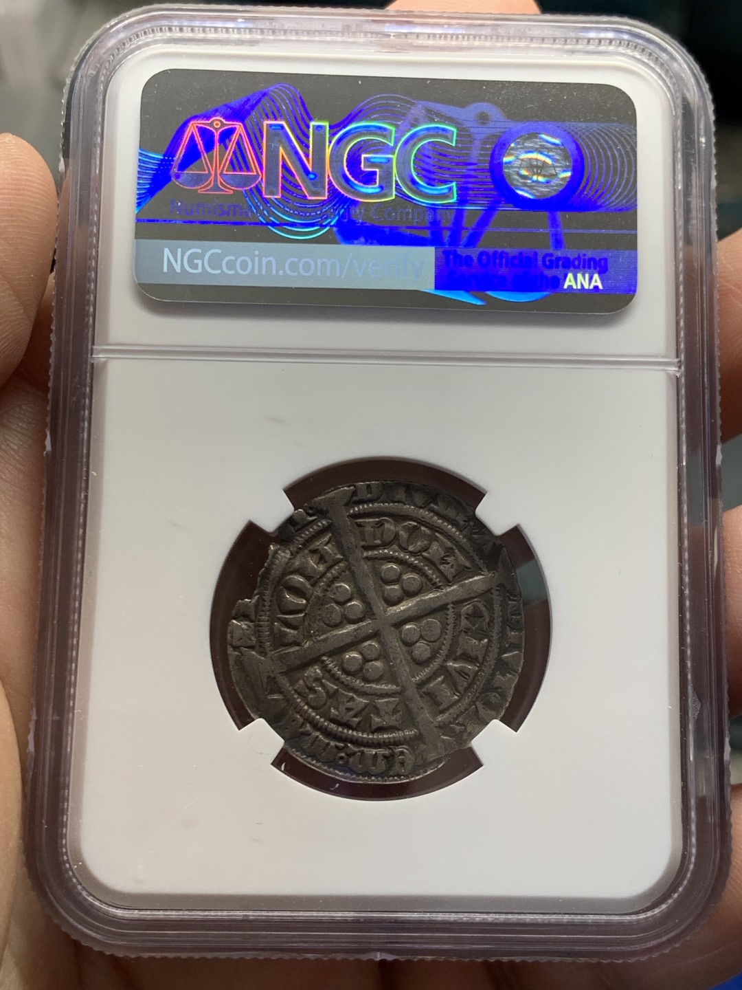 欢迎参加《竞宝斋》五一特拍-第161场-周日，周一 2场 NGC-VF35 英国 英格兰1461年 爱德华四世 4便士银币 出分太难了