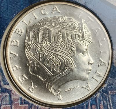 瓶子🏺第89期拍卖会 - 获奖意大利1991年米尔维奥桥纪念银币  原卡封