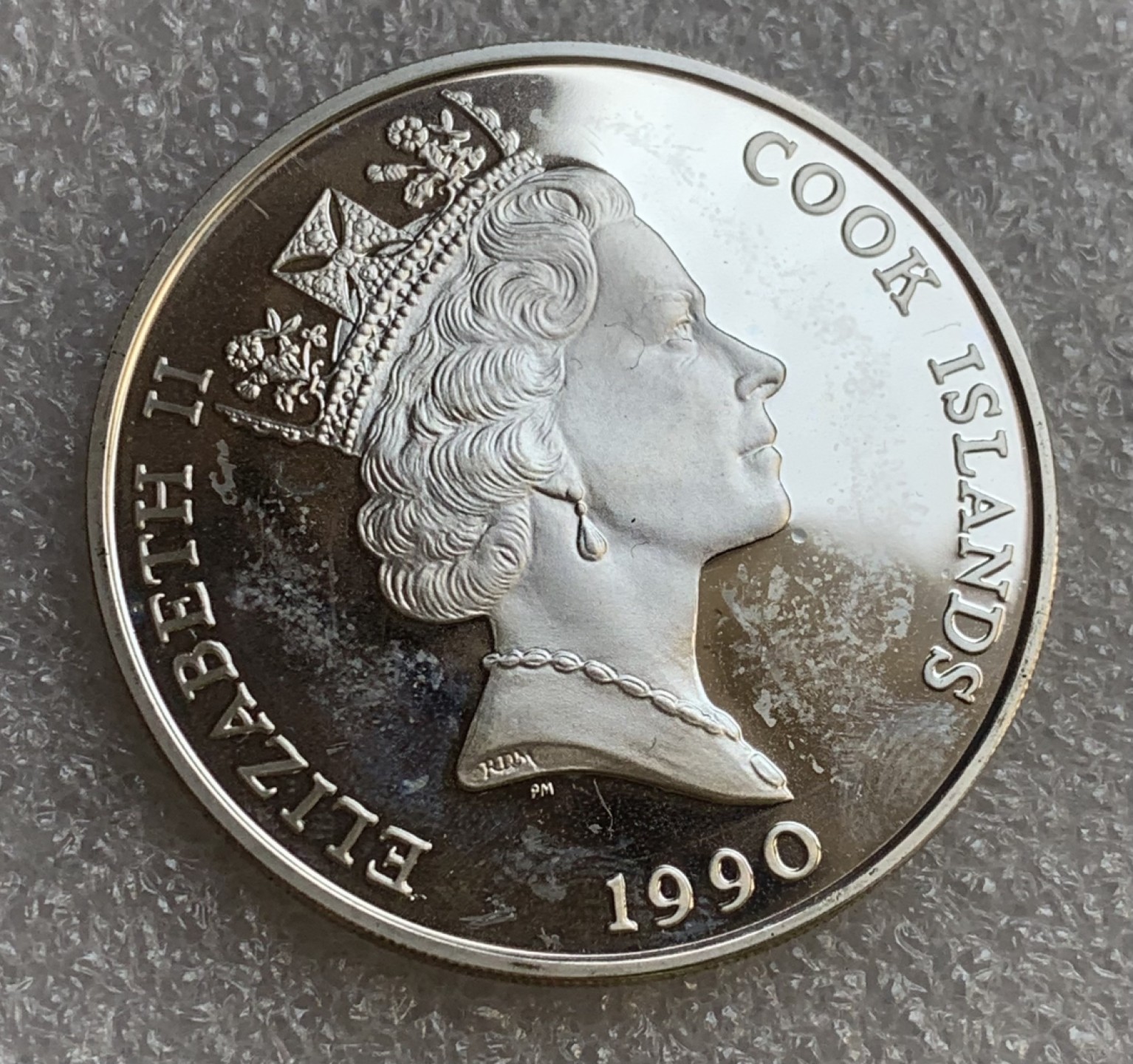 瓶子🏺第89期拍卖会 库克群岛50元银币 1990年版 Proof精制币 大猩猩