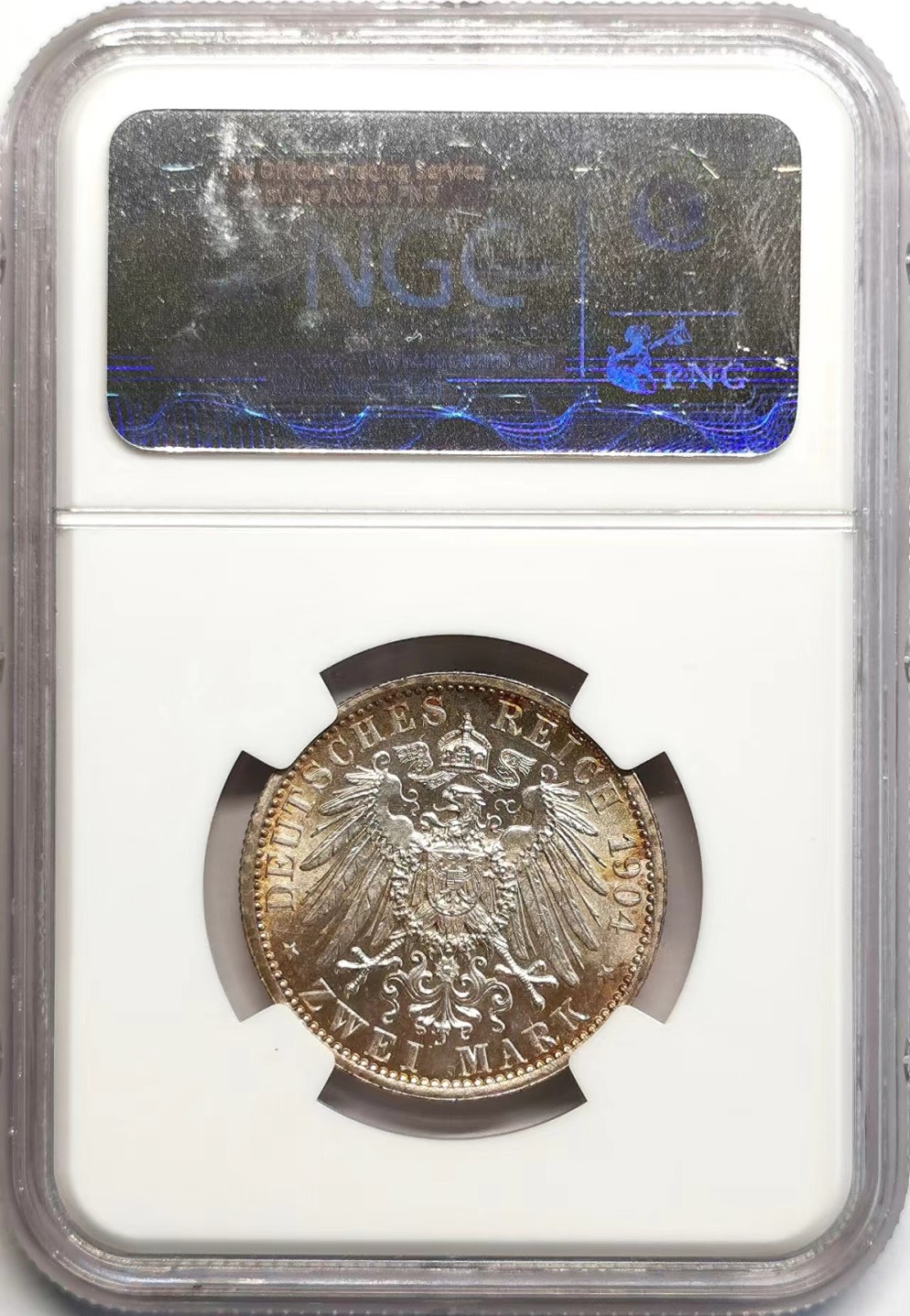 凡希社世界钱币微拍第二百三十七期 1904黑森达姆斯特2马克NGC-MS65